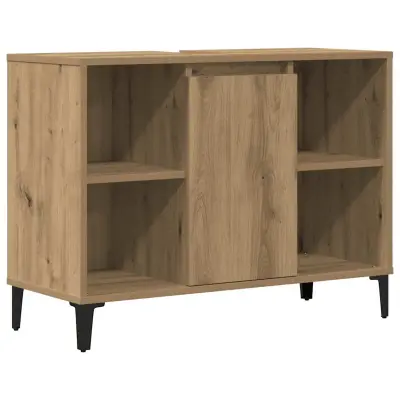 vidaXL Omarica za umivalnik artisan hrast 80x33x60 cm inženirski les