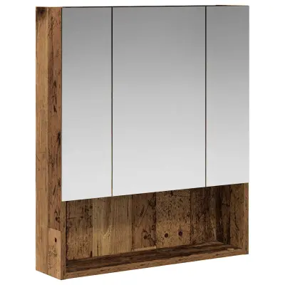 vidaXL Kopalniška ogledalna omara s polico Star les 60 x 14.5 x 70 cm