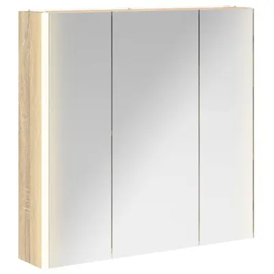 vidaXL Kopalniška ogledalna omara Sonoma hrast 73.5 x 15.5 x 70 cm