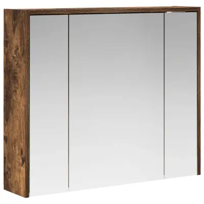 vidaXL Kopalniška ogledalna omara Dimljeni oreh 73,5 x 16 x 62,5 cm