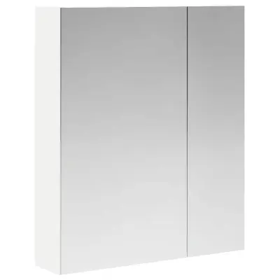 vidaXL Kopalniška ogledalna omara s polico Bela 60 x 14,5 x 70 cm