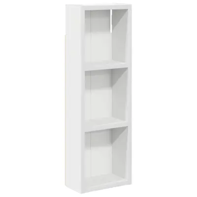vidaXL Kopalna stenska omarica s polico Bela 20 x 10 x 60,5 cm