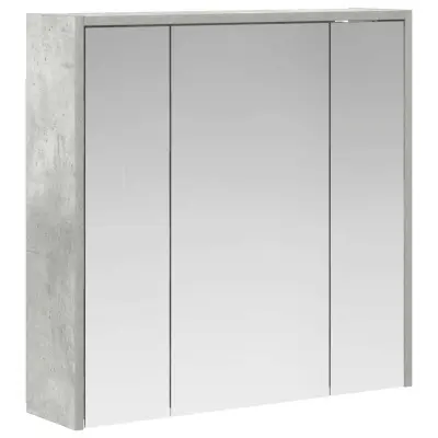 vidaXL Kopalniška ogledalna omara Betonsko siva 63,5 x 16 x 62,5 cm