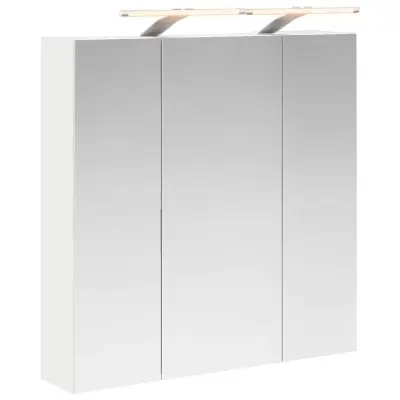 vidaXL Kopalniška ogledalna omara Bela 70 x 14,5 x 70 cm