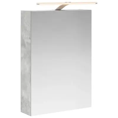 vidaXL Kopalniška ogledalna omara Betonsko siva 50 x 14,5 x 70 cm