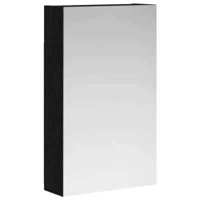 vidaXL Kopalniška ogledalna omara Črna Orehovina 30 x 10,5 x 50 cm