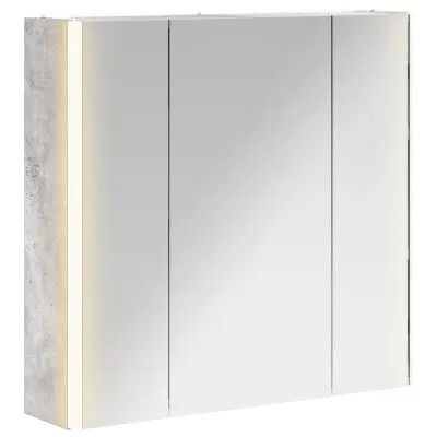 vidaXL Kopalniška ogledalna omara Betonsko siva 63,5 x 15,5 x 60,5 cm