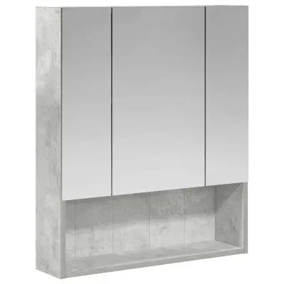 vidaXL Kopalniška ogledalna omara Betonsko siva 60 x 14.5 x 70 cm