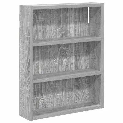 vidaXL Kopalna stenska omarica s polico Siva Sonoma 40 x 10 x 50 cm