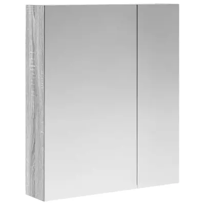 vidaXL Kopalniška ogledalna omara Siva Sonoma 60 x 14,5 x 70 cm