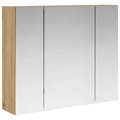 vidaXL Kopalniška ogledalna omara Oreh 60 x 14,5 x 50 cm