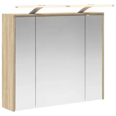 vidaXL Kopalniška ogledalna omara Sonoma hrast 73,5 x 16 x 62,5 cm