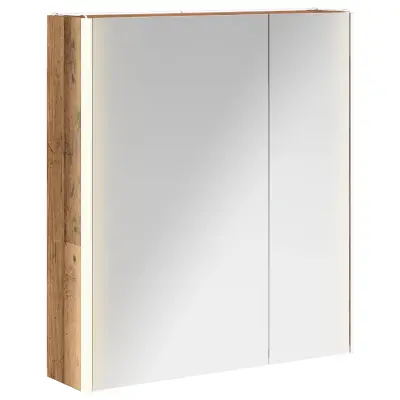 vidaXL Kopalniška ogledalna omara Star les 63,5 x 15,5 x 70 cm