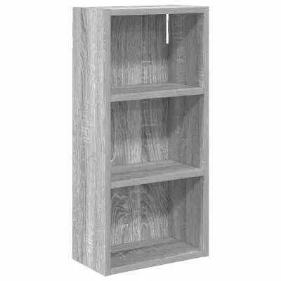 vidaXL Kopalna stenska omarica s polico Siva Sonoma 30 x 16 x 62,5 cm