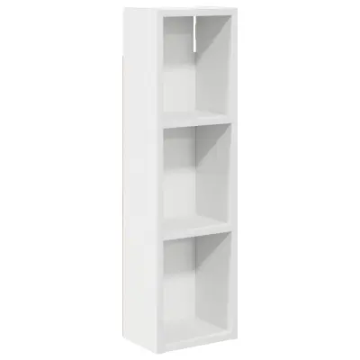 vidaXL Kopalna stenska omarica s polico Bela 20 x 14 x 70 cm