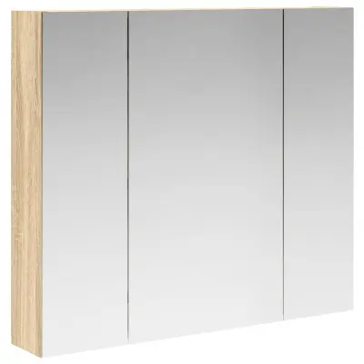 vidaXL Kopalniška ogledalna omara Sonoma hrast 80 x 14.5 x 70 cm