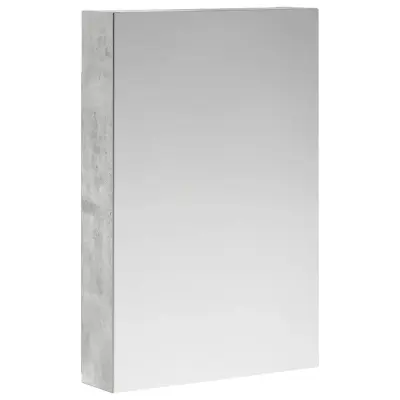 vidaXL Kopalniška ogledalna omara Betonsko siva 40 x 10,5 x 60,5 cm