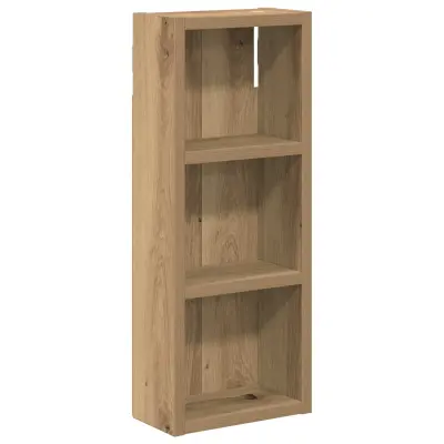 vidaXL Kopalna stenska omarica s polico Oreh 20 x 10 x 50 cm