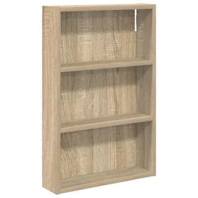 vidaXL Kopalna stenska omarica s polico Sonoma hrast 40 x 10 x 60,5 cm