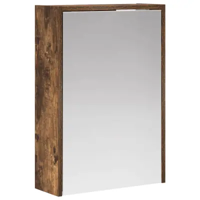vidaXL Kopalniška ogledalna omara Dimljeni oreh 43 x 16 x 62.5 cm