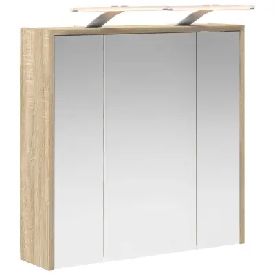 vidaXL Kopalniška ogledalna omara Sonoma hrast 63,5 x 16 x 62,5 cm