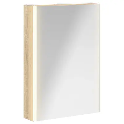 vidaXL Kopalniška ogledalna omara Sonoma hrast 43 x 11,5 x 60,5 cm