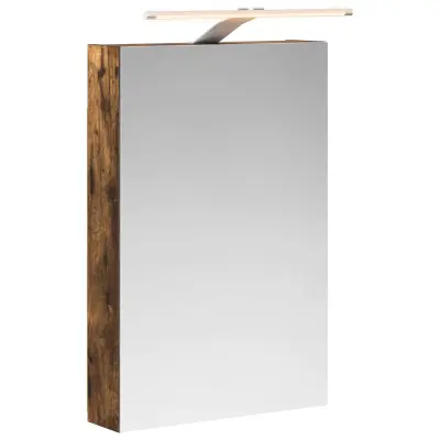 vidaXL Kopalniška ogledalna omara Dimljeni oreh 40 x 10,5 x 60,5 cm