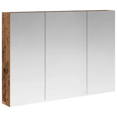 vidaXL Kopalniška ogledalna omara s polico Star les 100 x 14,5 x 70 cm