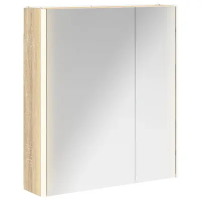 vidaXL Kopalniška ogledalna omara Sonoma hrast 63,5 x 15,5 x 70 cm