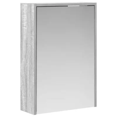 vidaXL Kopalniška ogledalna omara Siva Sonoma 43 x 16 x 62.5 cm