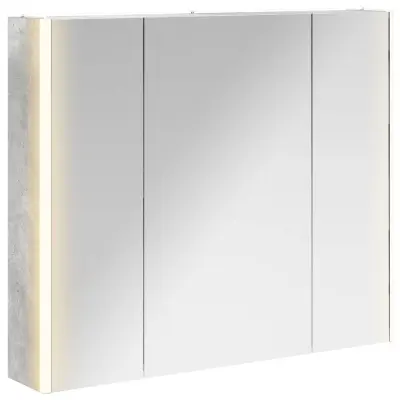 vidaXL Kopalniška ogledalna omara Betonsko siva 83,5 x 15,5 x 70 cm
