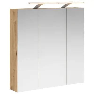 vidaXL Kopalniška ogledalna omara Oreh 70 x 14,5 x 70 cm
