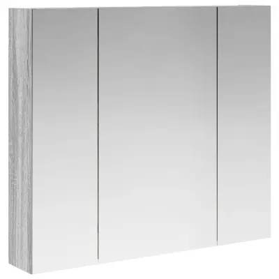 vidaXL Kopalniška ogledalna omara Siva Sonoma 80 x 14.5 x 70 cm