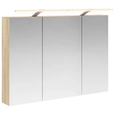 vidaXL Kopalniška ogledalna omara Sonoma hrast 100 x 14,5 x 70 cm