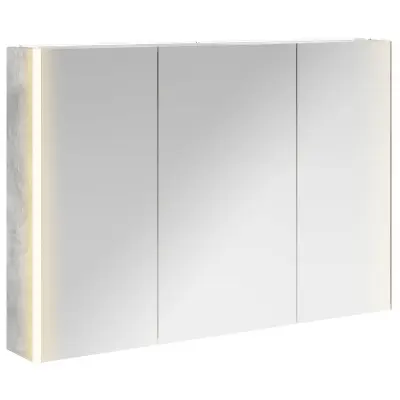 vidaXL Kopalniška ogledalna omara Betonsko siva 103,5 x 15,5 x 70 cm