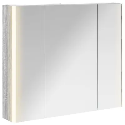 vidaXL Kopalniška ogledalna omara Siva Sonoma 83,5 x 15,5 x 70 cm