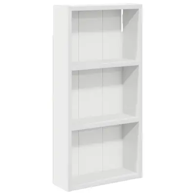 vidaXL Kopalna stenska omarica s polico Bela 30 x 10 x 60,5 cm