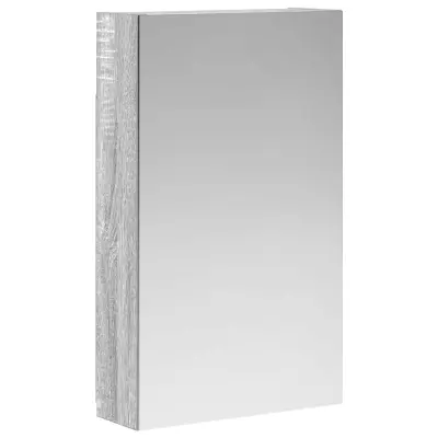 vidaXL Kopalniška ogledalna omara Siva Sonoma 30 x 10,5 x 50 cm