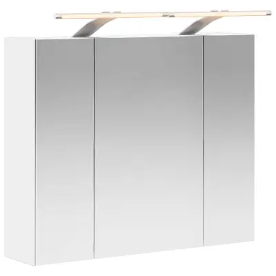 vidaXL Kopalniška ogledalna omara Bela 60 x 14,5 x 50 cm