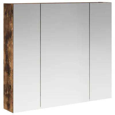 vidaXL Kopalniška ogledalna omara Dimljeni oreh 80 x 14.5 x 70 cm