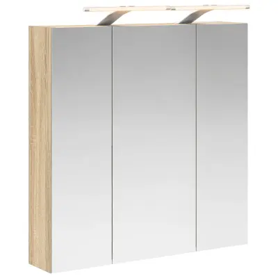 vidaXL Kopalniška ogledalna omara Sonoma hrast 70 x 14,5 x 70 cm