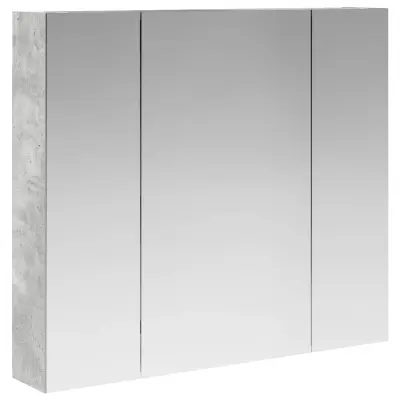 vidaXL Kopalniška ogledalna omara Betonsko siva 80 x 14.5 x 70 cm
