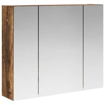 vidaXL Kopalniška ogledalna omara Dimljeni oreh 60 x 14,5 x 50 cm