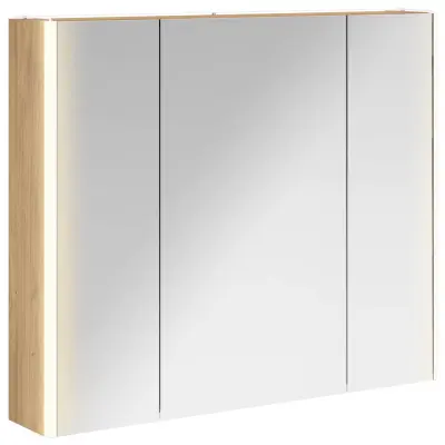 vidaXL Kopalniška ogledalna omara Oreh 83,5 x 15,5 x 70 cm