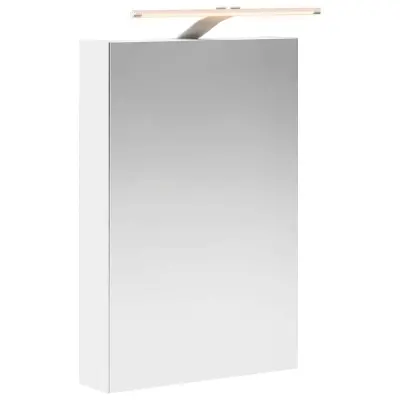 vidaXL Kopalniška ogledalna omara z LED lučmi Bela 40 x 10,5 x 60,5 cm