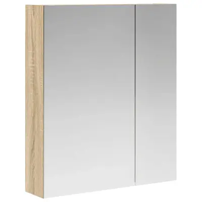 vidaXL Kopalniška ogledalna omara Sonoma hrast 60 x 14,5 x 70 cm