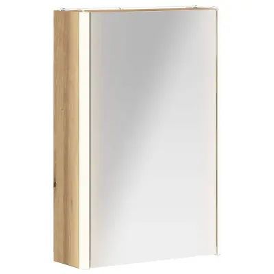 vidaXL Kopalniška ogledalna omara Oreh 33 x 11,5 x 50 cm