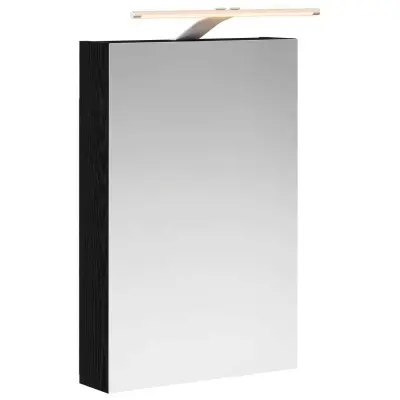 vidaXL Kopalniška ogledalna omara Črna Orehovina 40 x 10,5 x 60,5 cm