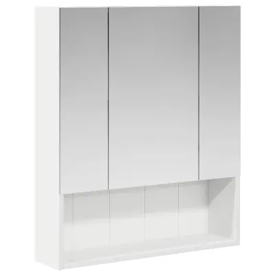 vidaXL Kopalniška ogledalna omara s polico Bela 60 x 14.5 x 70 cm