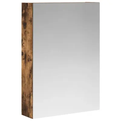 vidaXL Kopalniška ogledalna omara Dimljeni oreh 50 x 14,5 x 70 cm